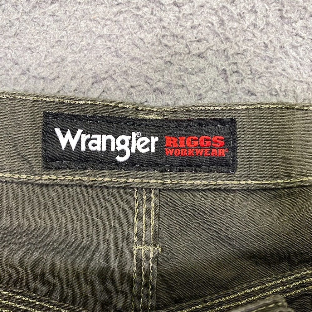 Wrangler RIGGS Carpenter Pants 42x36 Green Ripstop Workwear 103W020LD - Picture 11 of 12